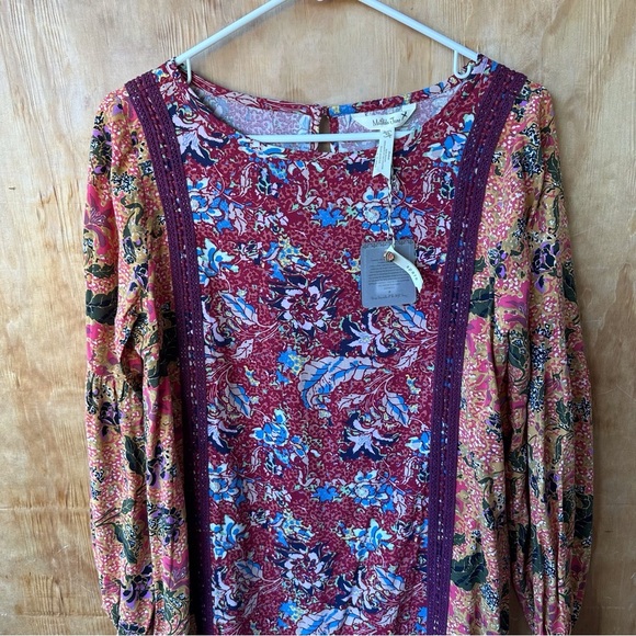 NWT Matilda Jane Lovely Menagerie Patchwork Boho Floral Tunic Long Sleeve Dress - Picture 13 of 15